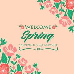 Seamless red rose wreath frame, for welcome spring invitation card decor. Vector