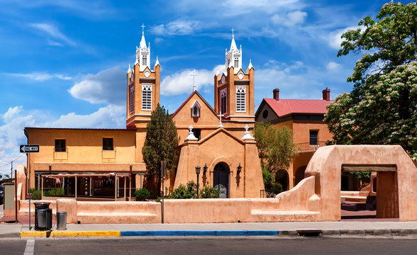 San Felipe de Neri Parish Church in the old town of Albuquerque