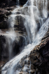 Fototapeta na wymiar Very close with the gushing water - Shannon Falls, BC, Canada