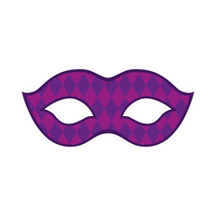 Isolated mardi gras mask vector design