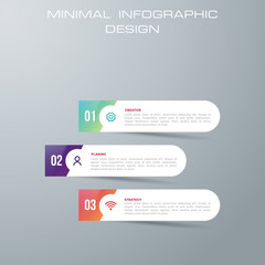 Info graphic template with 3 options, workflow, process chart, Timeline info graphics design vector diagram, annual report, web design, steps or processes. - Vector