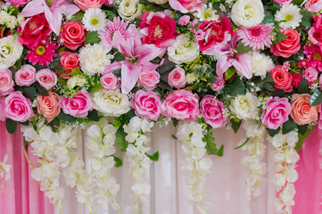 wedding flower backdrop background, colorful background, fresh rose, bunch of flower