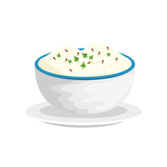 bowl of rice isolated icon