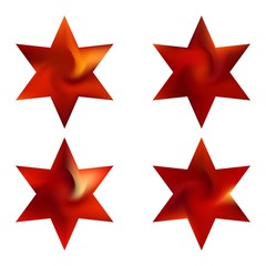 Obraz premium Collection of hexagram mesh backgrounds.