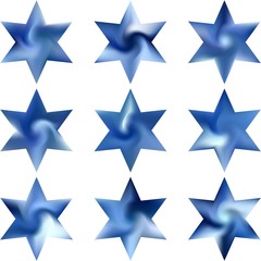 Obraz premium Kit of hexagram abstract backgrounds.