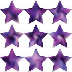 Set of pentagram chromatic backgrounds.