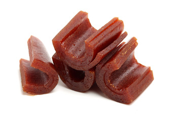 Hawthorn products on white background 