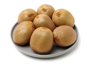 kiwi fruit on white background 