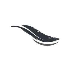 feather illustration logo vector