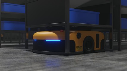 Rack conveying with producing and maintaining logistics systems using Automated Guided Vehicle (AGV).