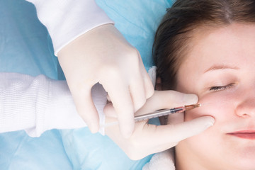 facial cosmetic procedures: rejuvenating the skin by injecting under the skin