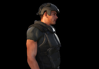 man in tactical uniform, special operations 