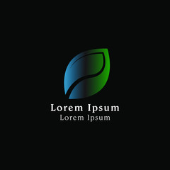 nature green leaf logo icon. leaf symbol icon