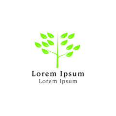 nature green leaf logo icon. leaf symbol icon