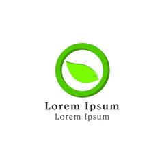 nature green leaf logo icon. leaf symbol icon