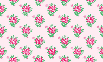 Valentine template design with leaf and flower elegant pattern background.