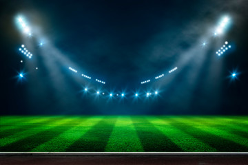lights at night and stadium 3D rendering.
