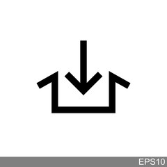 download icon with the down arrow.vector illutration