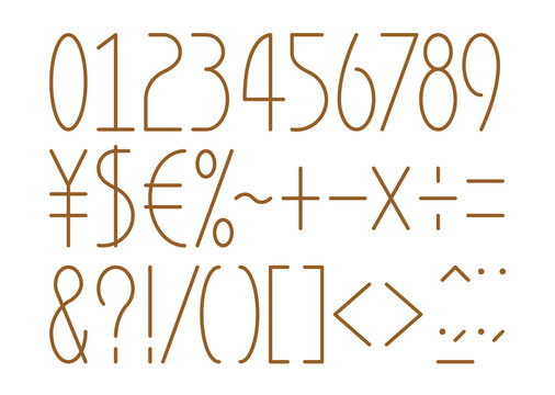 フォント 数字・記号