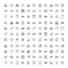 Commerce line icon set.
