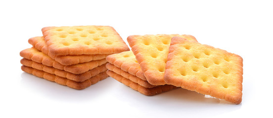 Cracker isolated on white background