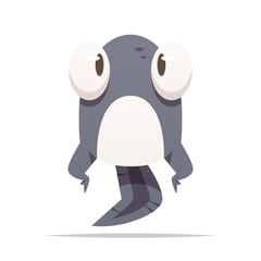 Cartoon tadpole vector isolated illustration