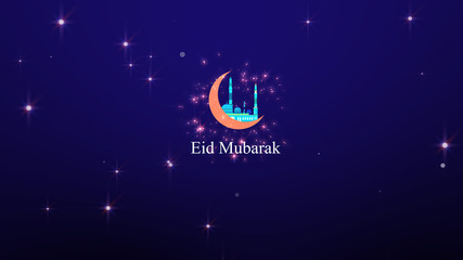 Eid Mubarak Abstract moon background image | Eid Mubarak moon image