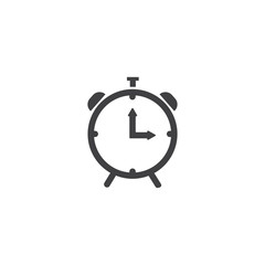 alarm icon vector design with black color