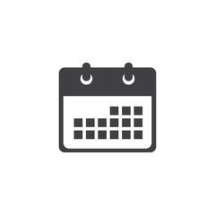 calender icon vector design with black color