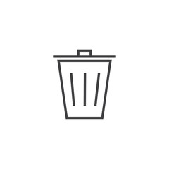 trash can icon vector design with black color
