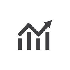 chart icon vector design with black color