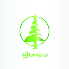 Fototapeta premium pine tree logo vector illustration. pine tree icon