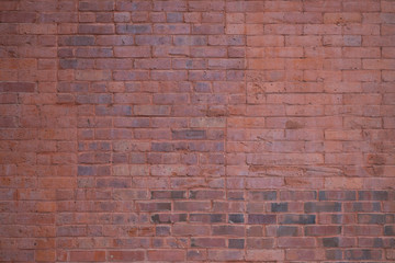 solid red orange masonry brick wall
