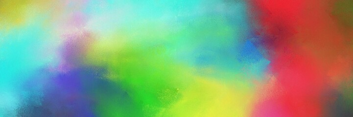 colorful and vibrant antique horizontal background header with medium aqua marine, moderate red and blue chill color