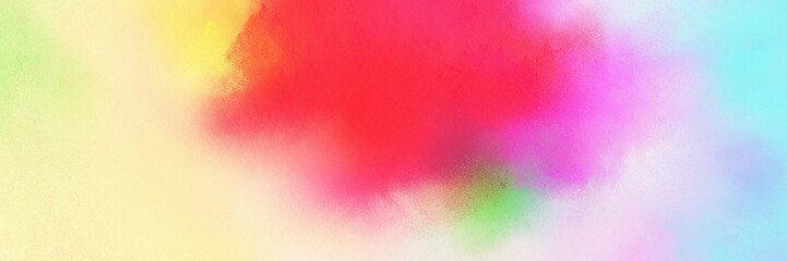 colorful and vibrant grunge horizontal header background  with pastel red, antique white and tomato color