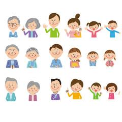 ポップな3世代3家族　笑顔