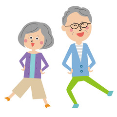  	ポップなシニア　元気に踊る