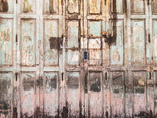 Texture and color of vintage and old wooden wall background.