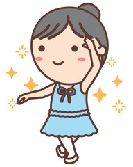 バレエを踊る女の子