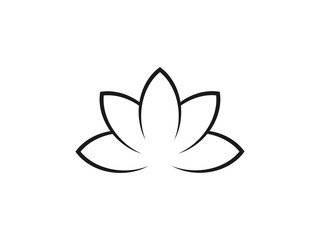 Flower, lotus icon. Vector illustration, flat design.