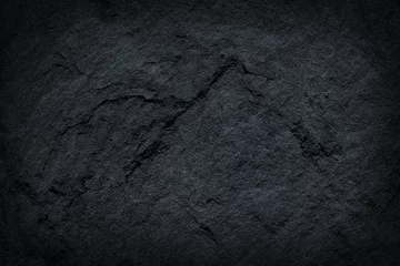 Meubelstickers Dark grey black slate stone  texture abstract background © prapann