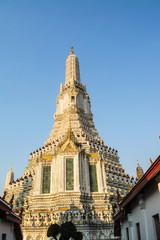 Wat Arun or Temple of Dawn is a beautiful Buddhist temple and landmarks of Bangkok in Thailand 