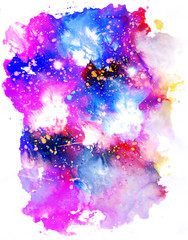 Hand drawn dynamic splatter concept in shabby grunge style.