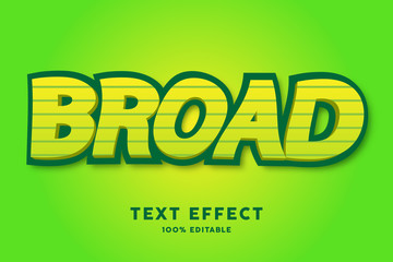 Editable Text effect, 3d green yellow with twirl style text effect
