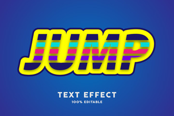 Naklejka na ściany i meble Jump text effect, editable text