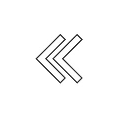 left arrow icon vector illustration symbol for website and graphic design