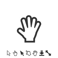 glove icon vector illustration symbol for website and graphic design