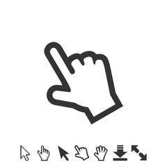 hand pointing icon vector illustration symbol for website and graphic design