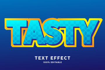 3d blue with yellow modern text style effect