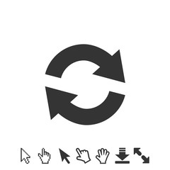 refresh icon vector illustration symbol for website and graphic design